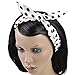 Wire headband Stylish Retro Wire Hair Band Women Head Hair Band (Big Dot White&Black)
