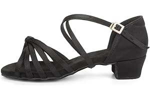 YKXLM Femme&Fille Chaussons de Danse Latine Standard Salle De Bal Chaussures,Modello-IT-TL