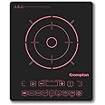 Crompton Instaserve 2000 W Induction Cooktop with 11 Feather Touch Buttons | 8 One touch Cook Menus | Overvoltage Shield Protection