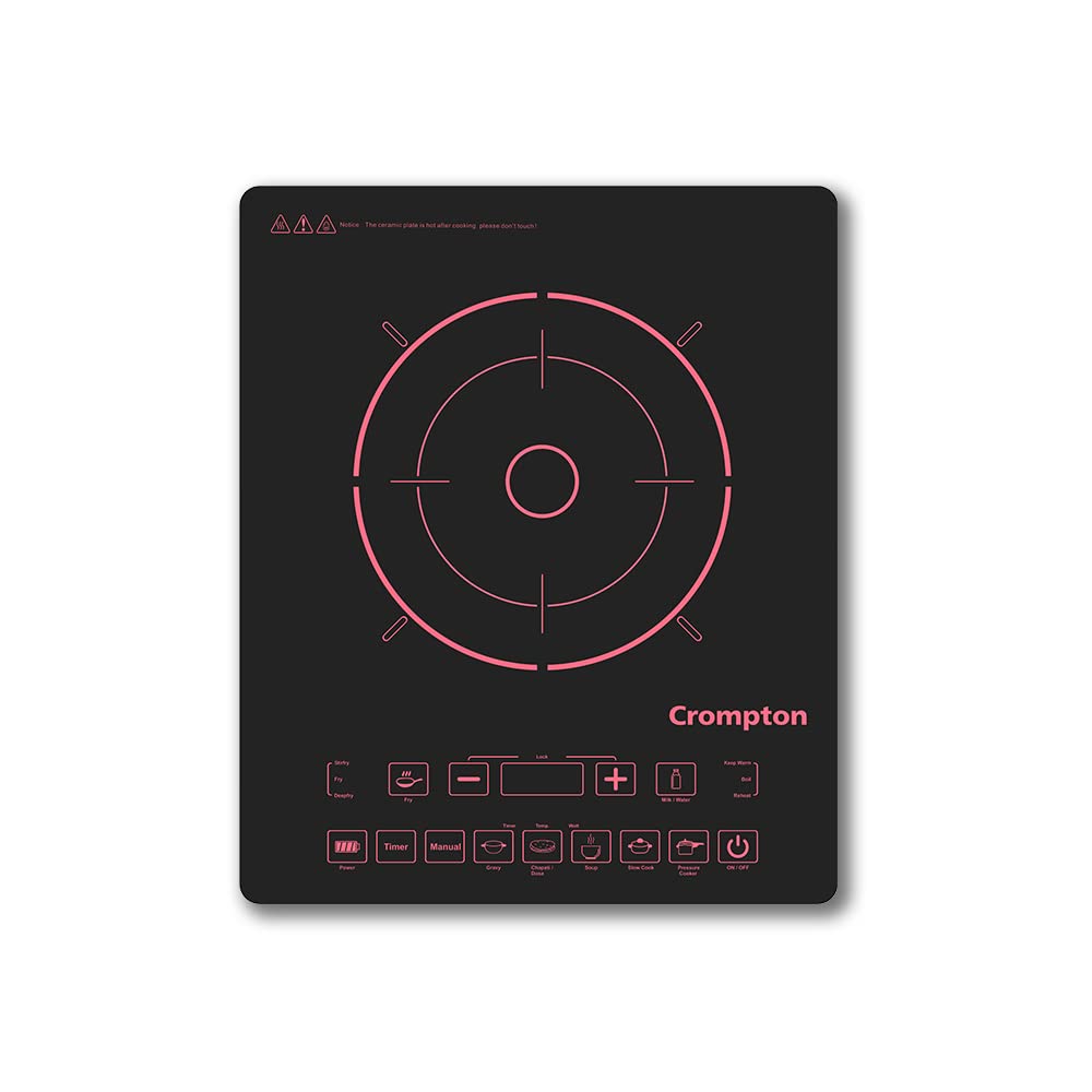 Crompton Instaserve 2000 W Induction Cooktop Review: 11 Feather Touch Buttons, 8 One touch Cook Menus, Overvoltage Shield Protection