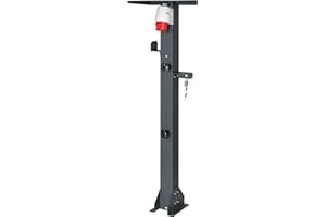 Kreainvent Wysokiej jakości uniwersalna podstawa z aluminium do przenośnej stacji ładującej z dachem, uchwytem na kabel i gniazdko elektryczne (CEE 3F, 32 A, 22 kW)