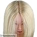 Eseewigs 100% Human Hair Long hair #613 Blonde Color Mannequin Head for Training and Exams