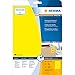 Produktbild Herma 4421 Farbetiketten ablösbar, gelb (210 x 297 mm, Format DIN A4) 20 Aufkleber, 20 Blatt Papier matt, bedruckbar, selbstklebend
