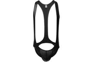 Juflam Body da uomo con bretelle, da wrestling o come costume da bagno Sotto maglie sportive