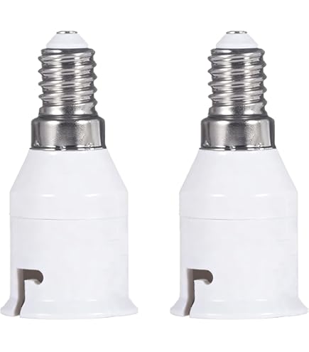 B15 To E14 Lamp Light Bulb Socket Base Adapter Converter,TWDRTDD Small Bayonet SBC B15 To Small Screw SES E14 Light Bulb Holder Adaptor Converter (3-Pack - View #2