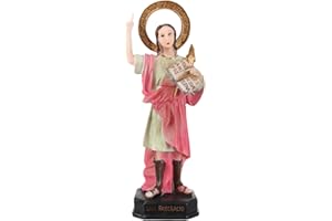 TWO TIGERS San Pancracio 22cm. Figura de Resina, Imagen Religiosa. Adorno de Decoración para Interiores. Figura Religiosa de Resina, Resistente. Perfecta para Regalo