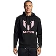 Messi Men's Lifestyle Essential Logo Wingstar Hooded Sweatshirt, Pullover Hoodie with Drawstring, Comfortable Fit