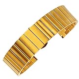 AUTULET Herren Edelstahl Armband Gold 22mm