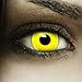 Produktbild Farbige gelbe Kontaktlinsen Gelb + Kunstblut Kapseln + Behälter von FXCONTACTS®, weich, ohne Stärke als 2er Pack - perfekt zu Halloween, Karneval, Fasching oder Fasnacht