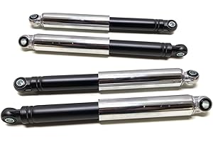 STREETPARTS24 Tieferlegungsset Stoßdämpfer Set 290mm & 260mm passend für Simson Schwalbe KR51 – Schwarz/Chrom, 5cm Tiefer