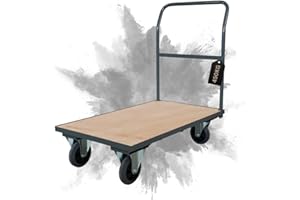 PROREGAL Chariot Pro à Platforme | HxLxP 102x60x98cm | Capacité de Charge 450kg | Gris