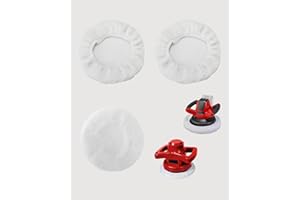 Haliya Polierhauben 3er Set Kompatibel mit Einhell Poliermaschine Akku CE-CB 18/254 Li, CC-PO 90 Lammwolle Polierpads 220mm, Waschbar & Wiederverwendbar