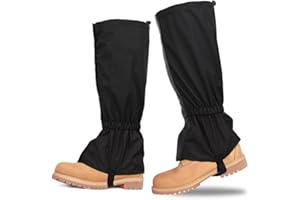 Aoreun 1 Par Polainas Impermeable, Polainas de Senderismo, Polainas al Aire Libre, Pierna Nieve Lluvia Protección, Polainas Prueba de Viento Guardia de Protección para Montaña Senderismo Caza Esquí