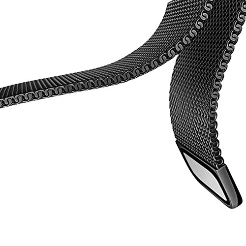 Pinhen 20mm Reloj Bandas Reemplazo liberaci  n r  pida Correa Banda de Milanese Bucle magn  tico de Acero Inoxidable para Gear S2 Classic Moto 360 42mm Huawei Watch 2 Smart Watch  20MM Black 