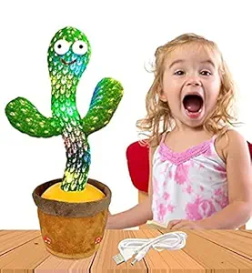 Prayoma Toys Talking Cactus Baby Toys for Kids Dancing Cactus Toys Can Sing Wriggle & Singing Recording Repeat What You Say Funny Education Toys for Children