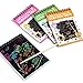 Produktbild AMIUBO Multicolor Zeichnung Schreiben Scratch Paper Notebook mit hölzernen Stylus, Notebook 1 Stück zufällige Farbe mit 1 Holzgriffel
