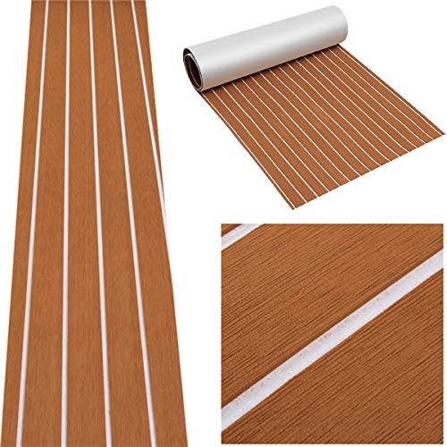 Tseipoaoi Marino Sintético Autoadhesivo Antideslizante Teca del Barco