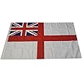 Stormflag British Royal Navy flag 3x5ft White Ensign Flag 90cmx150cm Polyester with Eyelets and Double Stitched