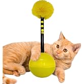 AEE&reg; Dev Hacı Yatmaz T&uuml;yl&uuml; Zilli Kedi Oyuncağı 33 cm &ndash; B&uuml;y&uuml;k Boy İnteraktif Kedi Oyuncağı | Zilli Peluş Top | Devrilmeyen Tab