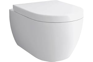 Alpenberger Dusch WC Toilette aus Keramik | Hänge WC Spülrandlos mit Bidet & Toilettendeckel mit Absenkautomatik | Taharet WC | Kloschüssel Passend zu Geberit (Diamond 7101)