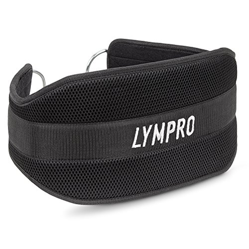 LYMPRO Cinturón de Entrenamiento Incluye Cadena Metálica - para el Entrenamiento con Pesas