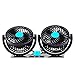 Price comparison product image 24V Double-headed Car Fan All-Round Portable Car Vehicle Truck Air Fan Adjustable Cooler Cooling Slient - As shown
