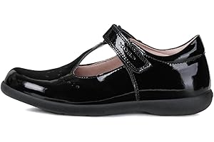Geox J Naimara B Black Patent Leather School Shoes