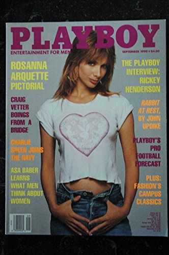 Preisvergleich Produktbild PLAYBOY US 1990 09 ROSANNA ARQUETTE CHARLIE SHEEN Kerri Kendall Rickey Henderson