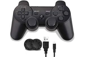 SupoHero Game Controller Compatible for Play3, Play 3 Wireless Remote Game Controller with Dual Vibration,6-Axis Gyro and Charging Cable