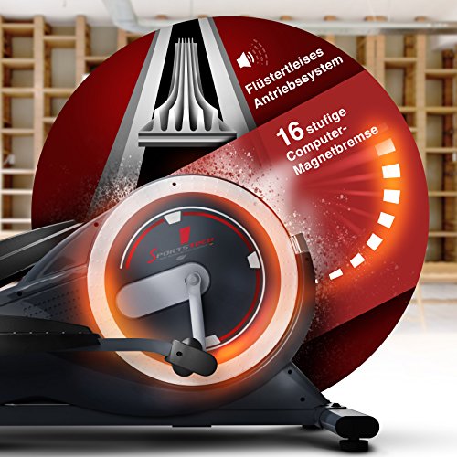Sportstech Elite Crosstrainer CX650 Elliptical mit elliptischem Bewegungsablauf und Smartphone App Steuerung + Google Street View, Schwungmasse 26 KG, 5x HRC – 22 Trainingsprogramme – 32 Widerstand Stufen – Heimtrainer Ergometer Ellipsentrainer Stepper - 4