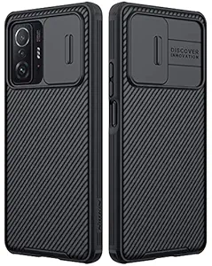 for Xiaomi Mi11T Case with Camera Cover,Mi11T Pro Phone Case Nillkin Camshield Pro Slide Camera Protection Hard PC and TPU Heavy Duty Shockproof Cover for Xiaomi Mi11T (Mi11T/Mi 11T Pro, Black)