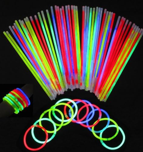 WAWO 100 8" Glow Stick Bracelets,mixed Colors (100PCS Glow Stick)