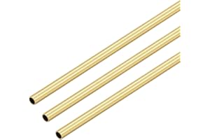 VictorsHome Brass Round Tube, 3mm OD 0.2mm Wall Thickness 300mm Length Metal Seamless Straight Tubing for DIY Crafts Model 3pcs