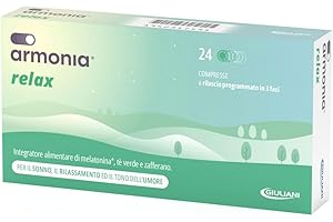 GENERICO NATHURA Armonia Relax 24 Compresse A Rilascio Programmato - Integratore Alimentare con Melatonina ed Estratti di Origine Naturale