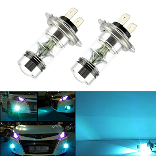 2 x H7 LED Niebla luz Bombilla 100W Alta Potencia 2323 SMD 8000K LED Bombillas Proyector Niebla Conducción DRL Lámparas de Luz Azul Hielo