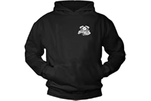 MAKAYA Felpa con Cappuccio Nera - Moto Biker Chopper v2 Motor