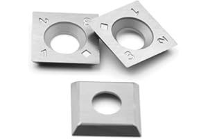 CDBP Inserti in carburo di tungsteno da 15mm, 15x15x2,5mm per tornitura del legno, pialla a spirale e fresa, 3Pezzi