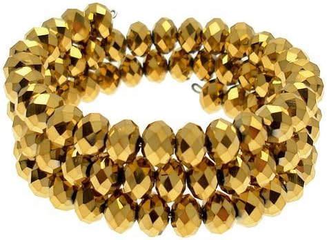 Acosta - Golden Comet Bead - Wrap Around Fashion Bracelet / Bangle
