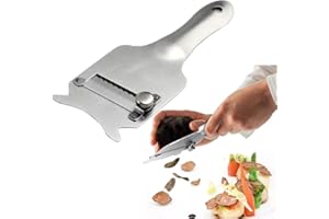 MUMUSUKI Cortadora profesional de trufas, vegetales de chocolate de hoja ajustable y cortadora/afeitadora de queso para gadget de cocina, fabricada con acero inoxidable de primera calidad, primera calidad