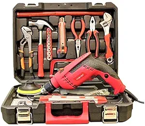 Foster FK-5513 Pro 650W 13mm Reversible 160Pcs Impact Driver Drill Machine Kit (13mm Chuck Size, 650W)