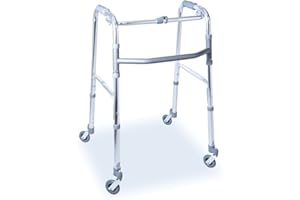 PRAXIS MEDICAL NETWORK DEAMBULATORE PIEGHEVOLE 4 RUOTE PIROETTANTI DA MM. 80 - Conforme alla normativa CE