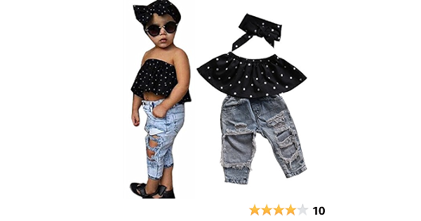Kids Baby Girls Dot Wrapped Tops 