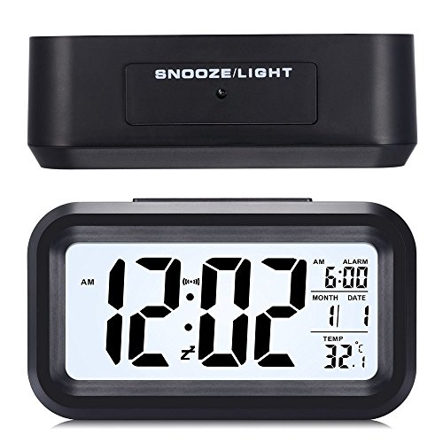 Multifunktions – Digitale Wecker,große HD-Display,Snooze,Tischuhr mit,Smart-Soft Licht,Progreßive Alarm,Datumsanzeige,Temperatur-Anzeige, einfache Einstellung, einfach für die Reise - 4