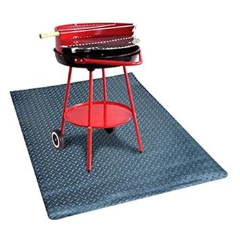 Grillunterlage 120x82cm Grillmatte Anti Rutsch Bodenschutzmatte Terrasse Balkon