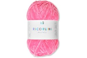 Frida's Wollhaus Rico Design Amigurumi - Gomitolo di ciniglia Ricogurumi Nilli Nilli Nilli Amigurumi, morbida, vellutata, per lavorare a maglia, 30 colori (028, rosa fluo)