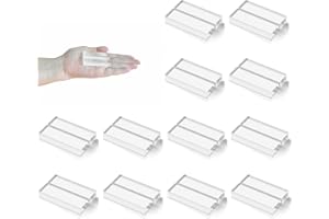 Langaelex 12 supporti da tavolo, supporti trasparenti in acrilico per carte di credito, per cartoline, per matrimoni, esposizioni, ristoranti (50 x 30 x 10 mm)