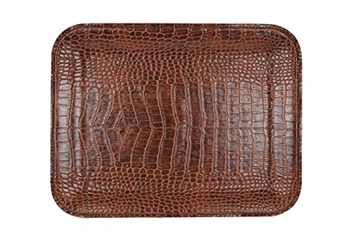 SIGNATURE HOME COLLECTION Bandeja, Piel sintética, marrón