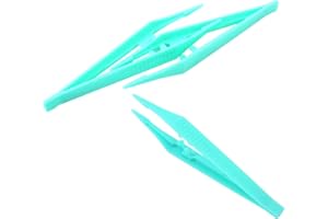 JAVOUKA 24pcs Disposable Tweezers Beads Tweezers Plastic Craft Tweezers for DIY