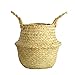 Produktbild Upxiang Seegras Weidenkorb Blumentopf-faltender Korb-schmutziger Korb Ablagebkorb Hauptdekoration (Beige)