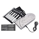 SUPVOX Clavier pliable en silicone 49 touches Clavier piano électronique roulant clavier piano avec haut-parleur sans batterie
